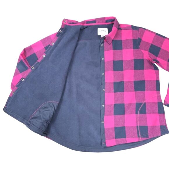 ORVIS PLAID BUTTON UP FLEECE - Picture 5 of 7